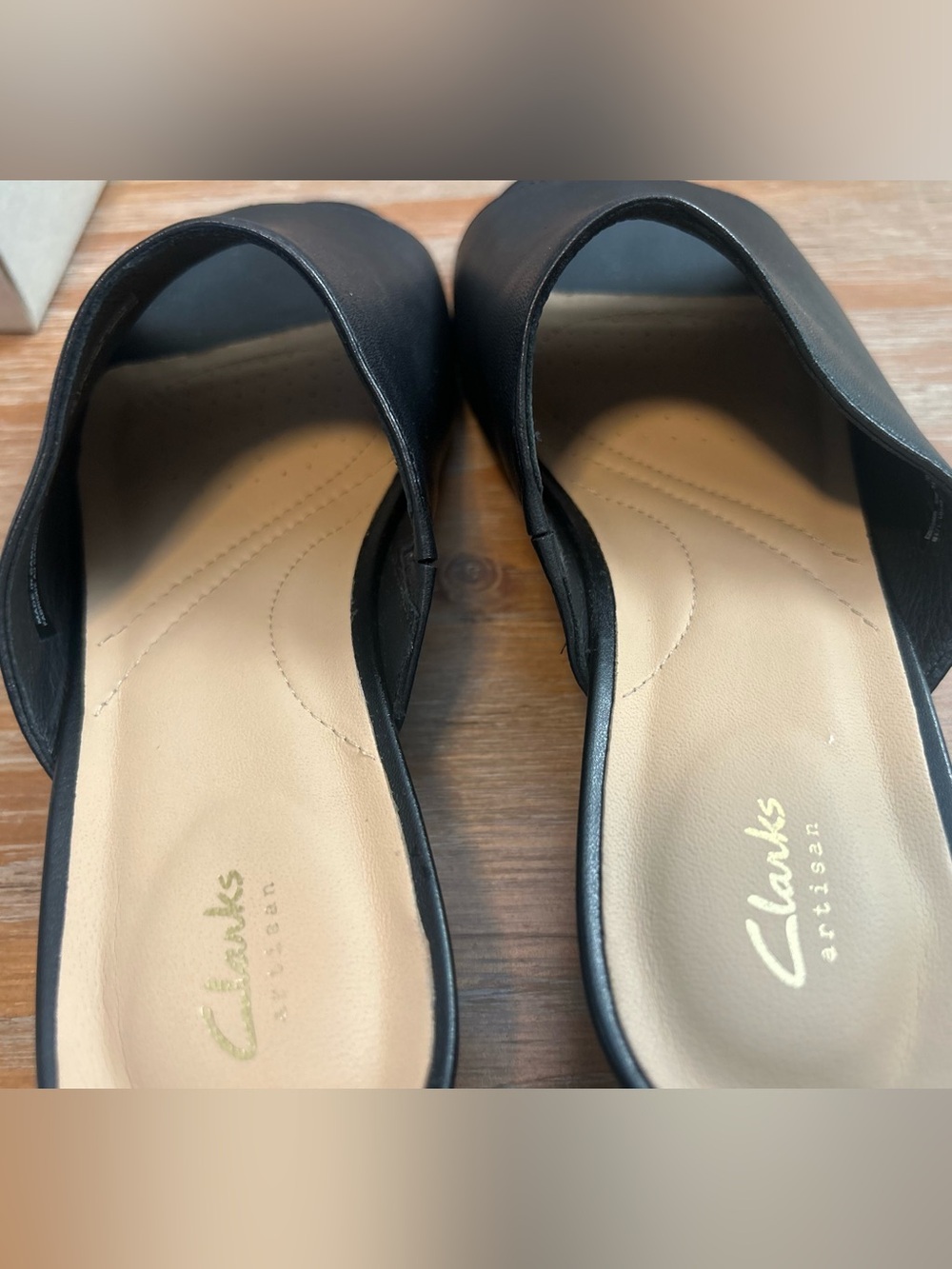Clarks Leather Parram Waltz Sense Slide Sandals - Picture 5 of 11